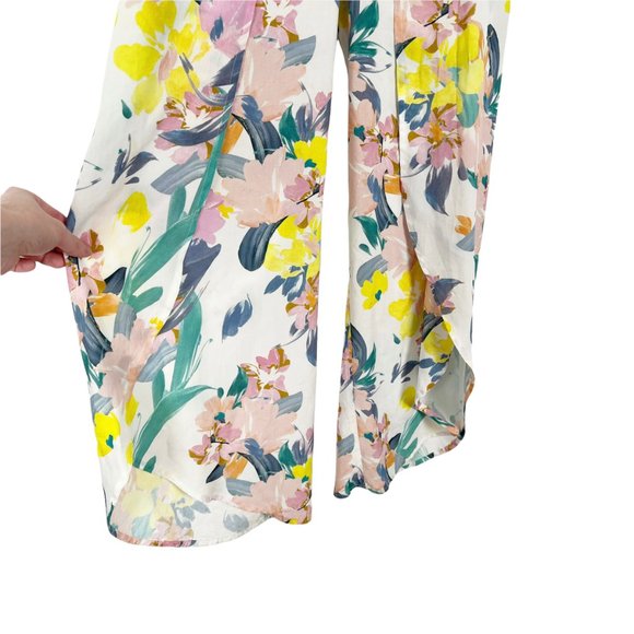 Anthropologie High Rise Boho Floral Wide Leg Flowy Relaxed Fit Bohemian Pants - Picture 9 of 11